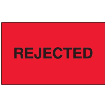 Bsc Preferred 3 x 5'' - ''Rejected By'' Fluorescent Red Labels BUY00023947